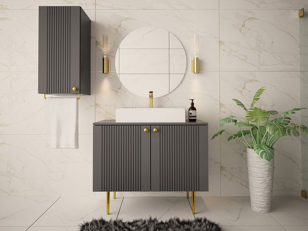 Veneti Kúpeľňový set ORIA 3 - šedý + umývadlo ZDARMA