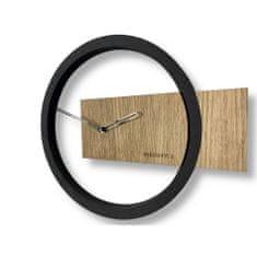 Flexistyle Nástenné hodiny z dubového dreva z214, 32 cm