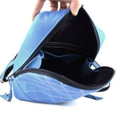 VegaLM Dámsky kožený ruksak z prírodnej kože v modrej farbe