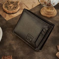 PAOLO PERUZZI Táto pánska peňaženka bola vyrobená z kvalitnej prírodnej kože T-78-BR BRONZE