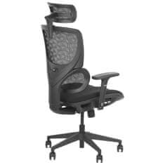 STEMA Kancelárske ergonomické otočné kreslo ErgoNew S1. Látkové sedadlo. Čierna farba.