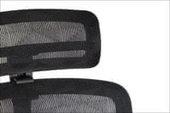 STEMA Kancelárske ergonomické otočné kreslo ErgoNew S1. Sieťované sedadlo. Čierna farba.