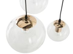 Beliani Závesná lampa s 3 sklenenými tienidlami LADON