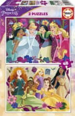 EDUCA Puzzle Disney princeznej 2x48 dielikov