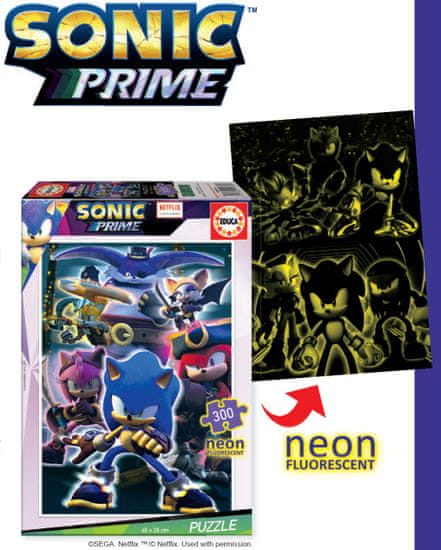 Puzzle 2x100 Sonic prime - neon, 100 pieces