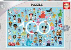 EDUCA Puzzle Disney 100 rokov výročia - postavy 100 dielikov