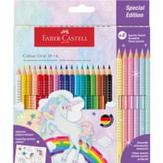 Faber-Castell Unicorn Pastelky Colour Grip 18+6 Sparkle set