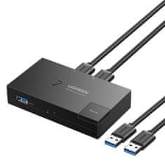 Ugreen CM618 Switch Box 3x USB 3.0, čierny