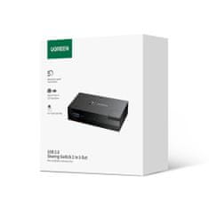 Ugreen CM618 Switch Box 3x USB 3.0, čierny