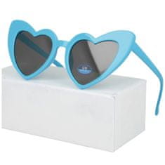 Sunmania Modré dámske srdiečkové okuliare "Heart"