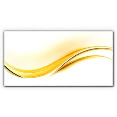 COLORAY.SK Skleneny obraz Abstrakcie žlté vlny 140x70 cm