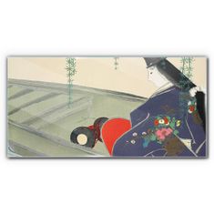 COLORAY.SK Sklenený obraz Abstrakcie ženy kimono 120x60 cm