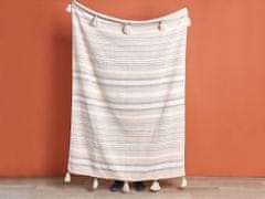 Beliani Bavlnená deka 130 x 170 cm béžová YARSELI