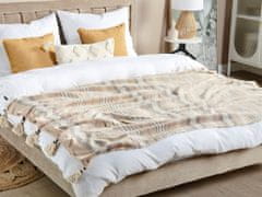 Beliani Bavlnená deka 130 x 170 cm béžová YARSELI