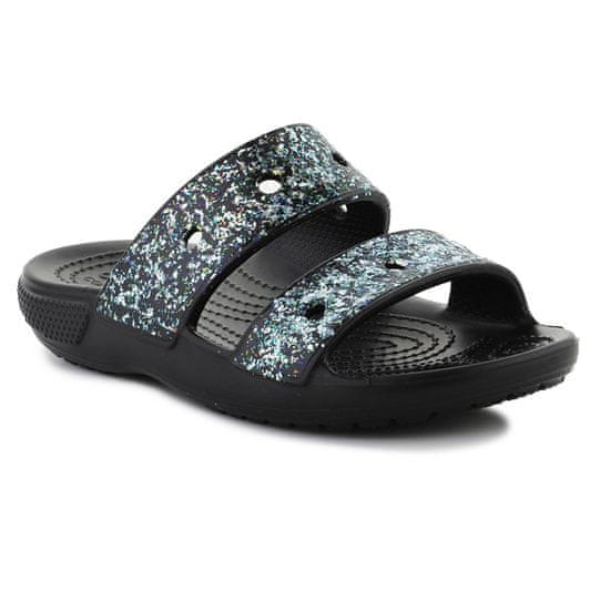 Crocs Šľapky čierna Classic Glitter Sandal Kids