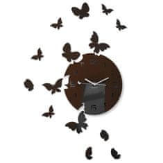 Flexistyle Nástenné hodiny Motýle z4g, 30 cm čierna