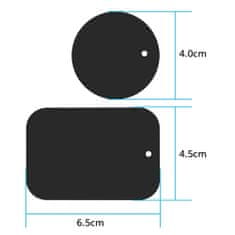 Techsuit (2 balenie) Kovový magnet (MP03) - s matnou farbou - Čierna KP27221