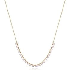 Viceroy Elegantný pozlátený náhrdelník so zirkónmi Elegant 13150C100-30