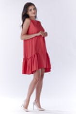 Awama Dámske mini šaty Guenegune A176 ružová XL