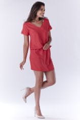 Awama Dámske mini šaty Gwendogune A178 ružová L/XL