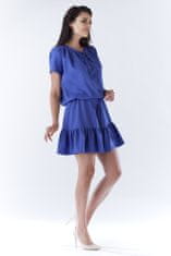 Awama Dámske mini šaty Llavach A180 nebesky modrá L/XL