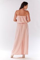 Infinite You Dámske maxi šaty Elizabeth M135 púdrová ružová XL