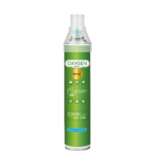 ATgreen Inhalačný Kyslík Herbal O2 14 l 99,5 % 1ks + inhalačná maska