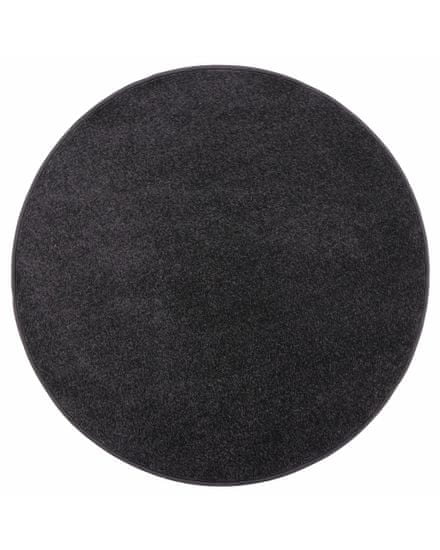 Vopi Kusový koberec Eton čierny 78 kruh