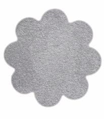 Vopi Kusový koberec Eton sivý kvetina 120x120 kvietok