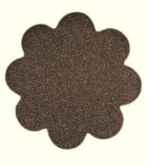 Vopi Kusový koberec Eton hnedý kvetina 120x120 kvietok