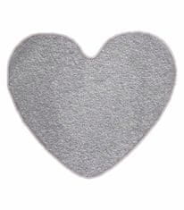 Vopi Kusový koberec Eton sivý srdce 100x120 srdce