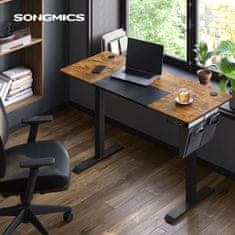 Songmics Písací stôl Foral elektricky nastaviteľný 120 cm hnedý