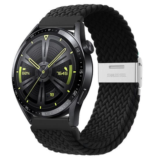 BStrap Elastic Nylon 2 remienok na Samsung Galaxy Watch 3 41mm, black