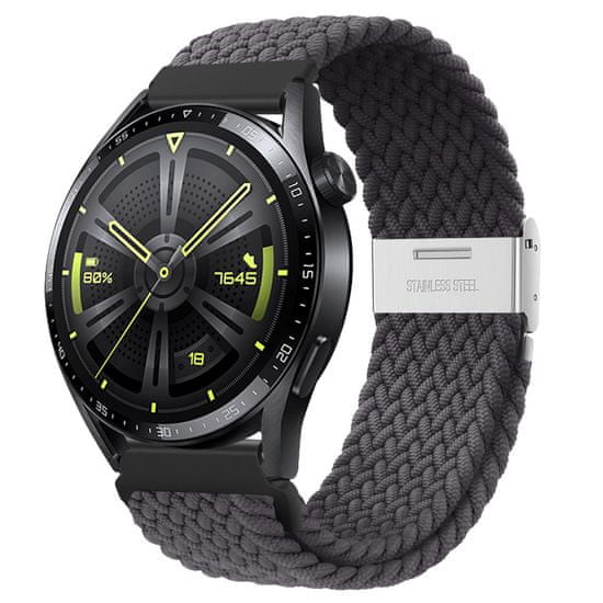BStrap Elastic Nylon 2 remienok na Samsung Galaxy Watch 3 45mm, space ash