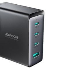 Joyroom Gan Ultra sieťová nabíjačka USB / 3x USB-C 140W + kábel USB-C, čierna