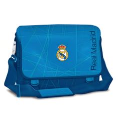 FAN SHOP SLOVAKIA Modrá taška Real Madrid FC cez rameno, 34x25x11cm, polstrovaná