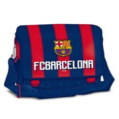 FAN SHOP SLOVAKIA Školská taška cez rameno FC Barcelona, Vnútorné priehradky, 34x25x11cm