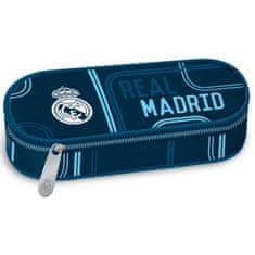 FAN SHOP SLOVAKIA Oválny peračník Real Madrid FC, Modrý, 230x55x90 mm, s vreckom na zips