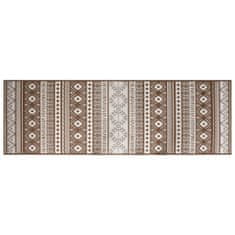 Vidaxl Vonkajší koberec hnedo-biely 80x250 cm obojstranný dizajn
