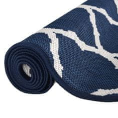 Vidaxl Vonkajší koberec námornícky modrý a biely 80x150 cm obojstranný