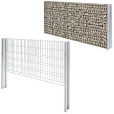 Vidaxl Záhradné plotové stĺpiky 40 ks strieborné 160 cm pozinkov. oceľ