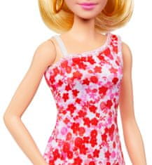 Mattel Barbie Modelka 205 - Ružové kvetinové šaty FBR37