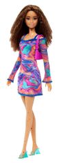 Mattel Barbie Modelka 206 - Dúhové marble šaty FBR37