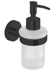 AQUALINE SAMBA dávkovač mydla 150ml, mliečne sklo, čierna SB219 - Aqualine