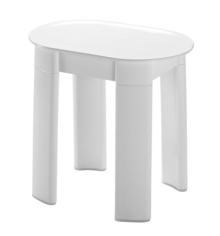Gedy TETRA kúpeľňová stolička 42x41x27 cm, biela 2872 - Gedy