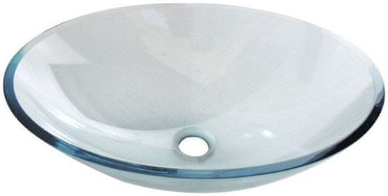 SAPHO PURE sklenené umývadlo oválne 52x37,5 cm, číra 2501-12 - Sapho