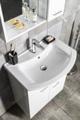 AQUALINE ZOJA umývadlová skrinka 61,5x74x32cm, 2x dvierka, 1x zásuvka, biela 51065A - Aqualine