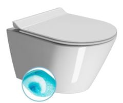 Gsi KUBE X závesná WC misa, Swirlflush, 50x36 cm, biela ExtraGlaze 941611 - GSI