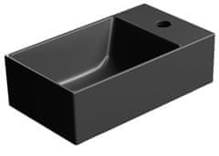 Gsi KUBE X keramické umývadlo 40x23 cm, pravé/ľavé, čierna mat 9484126 - GSI