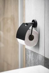 AQUALINE SAMBA držiak toaletného papiera s krytom, čierna SB207 - Aqualine